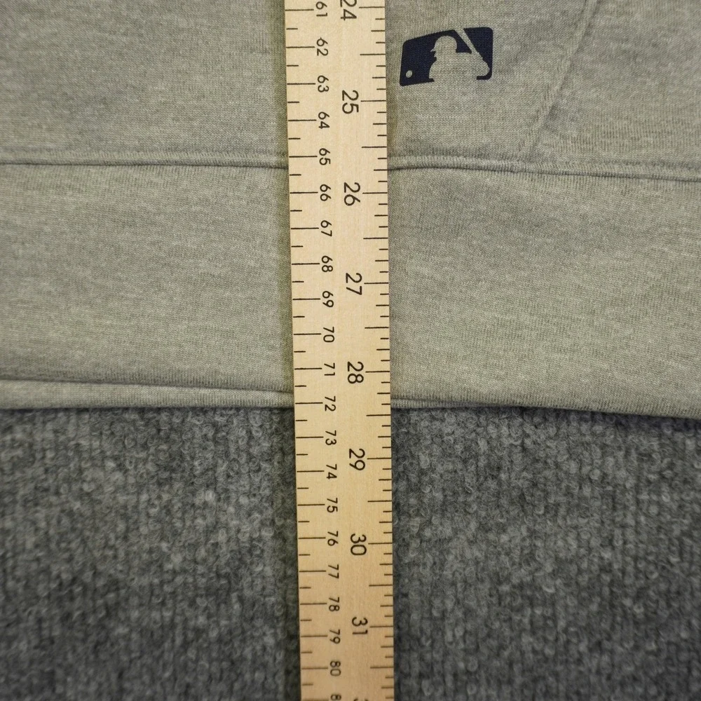 Nike Atlanta Braves Hoodie Mens Large Gray Sleeveless Dri-FIT Baseball Authentic